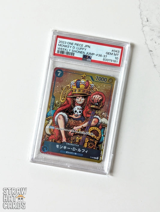 One Piece Monkey.d.luffy P-043 Promo - Psa 10 [Jpn ] Trading Card
