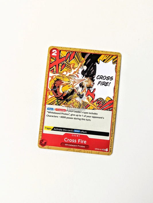 One Piece Op03 Pillars Of Strength Cross Fire Op03-017 Uc Card [Eng 🏴󠁧󠁢󠁥󠁮󠁧󠁿] Trading Card