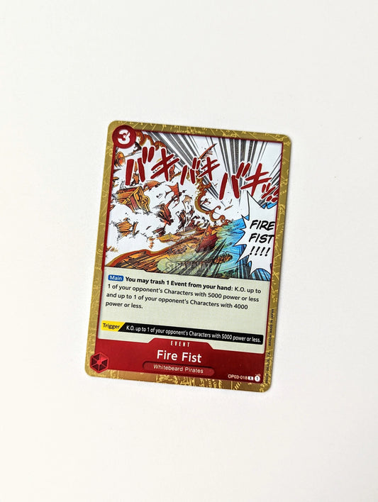 One Piece Op03 Pillars Of Strength Fire Fist Op03-018 R Card [Eng 🏴󠁧󠁢󠁥󠁮󠁧󠁿] Trading Card