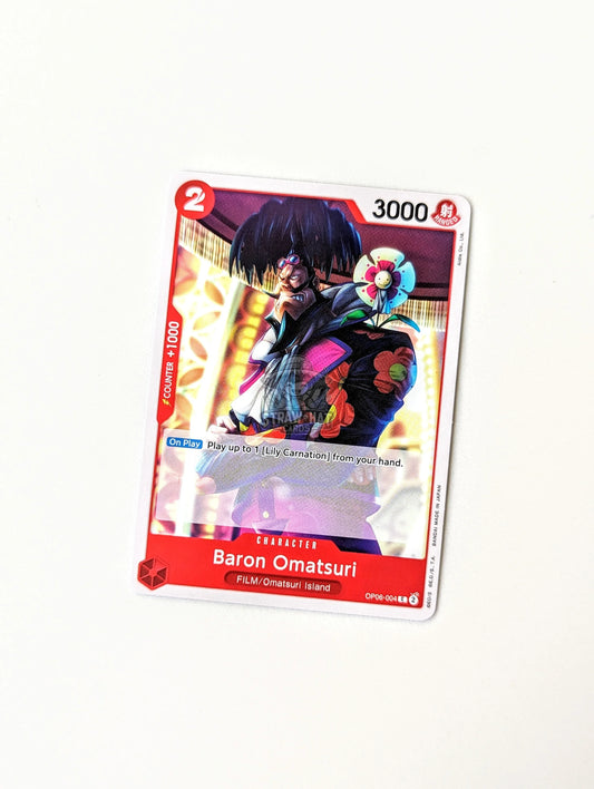 One Piece Op06 Wings Of The Captain Baron Omatsuri Op06-004 C Card [Eng 🏴󠁧󠁢󠁥󠁮󠁧󠁿] Trading Card