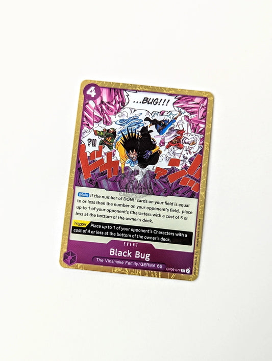 One Piece Op06 Wings Of The Captain Black Bug Op06-077 R Card [Eng 🏴󠁧󠁢󠁥󠁮󠁧󠁿] Trading Card
