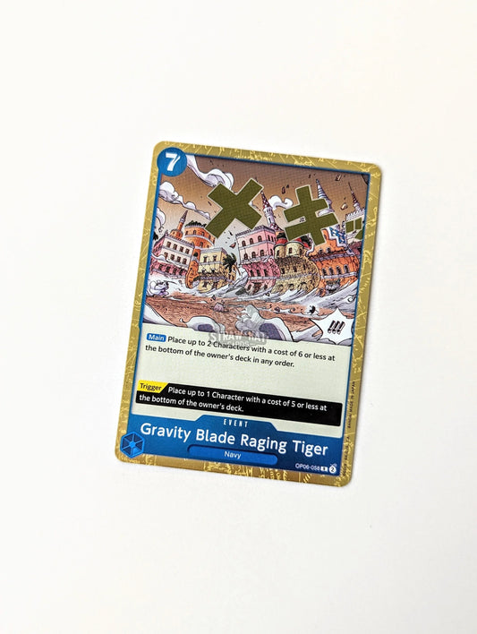 One Piece Op06 Wings Of The Captain Gravity Blade Raging Tiger Op06-058 R Card [Eng