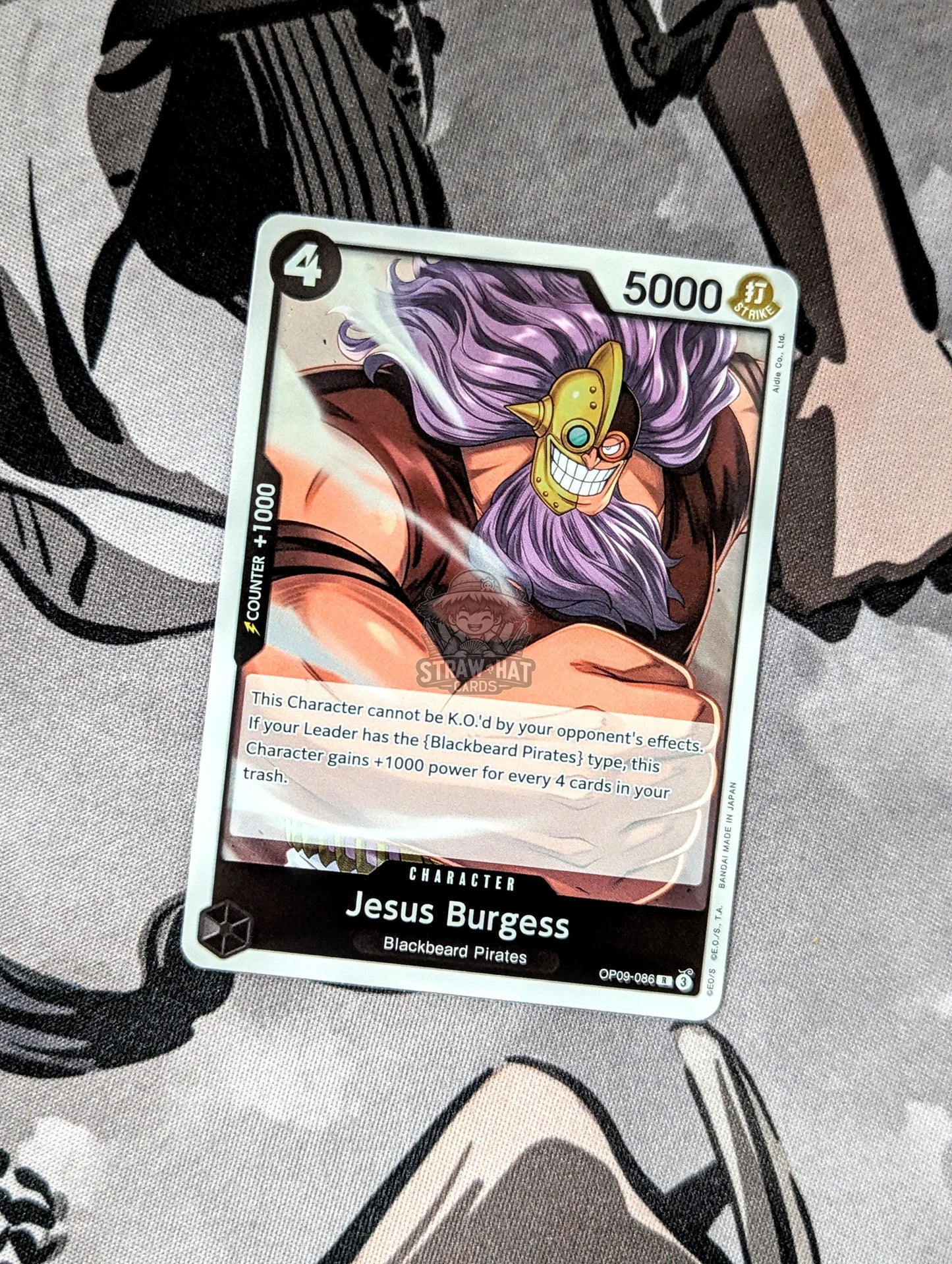 One Piece Op09 Emperors In The New World Jesus Burgess Op09-086 R Foil Card [Eng