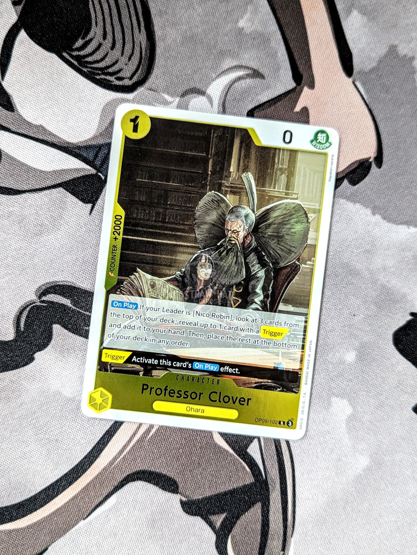 One Piece Op09 Emperors In The New World Professor Clover Op09-102 R Foil Card [Eng