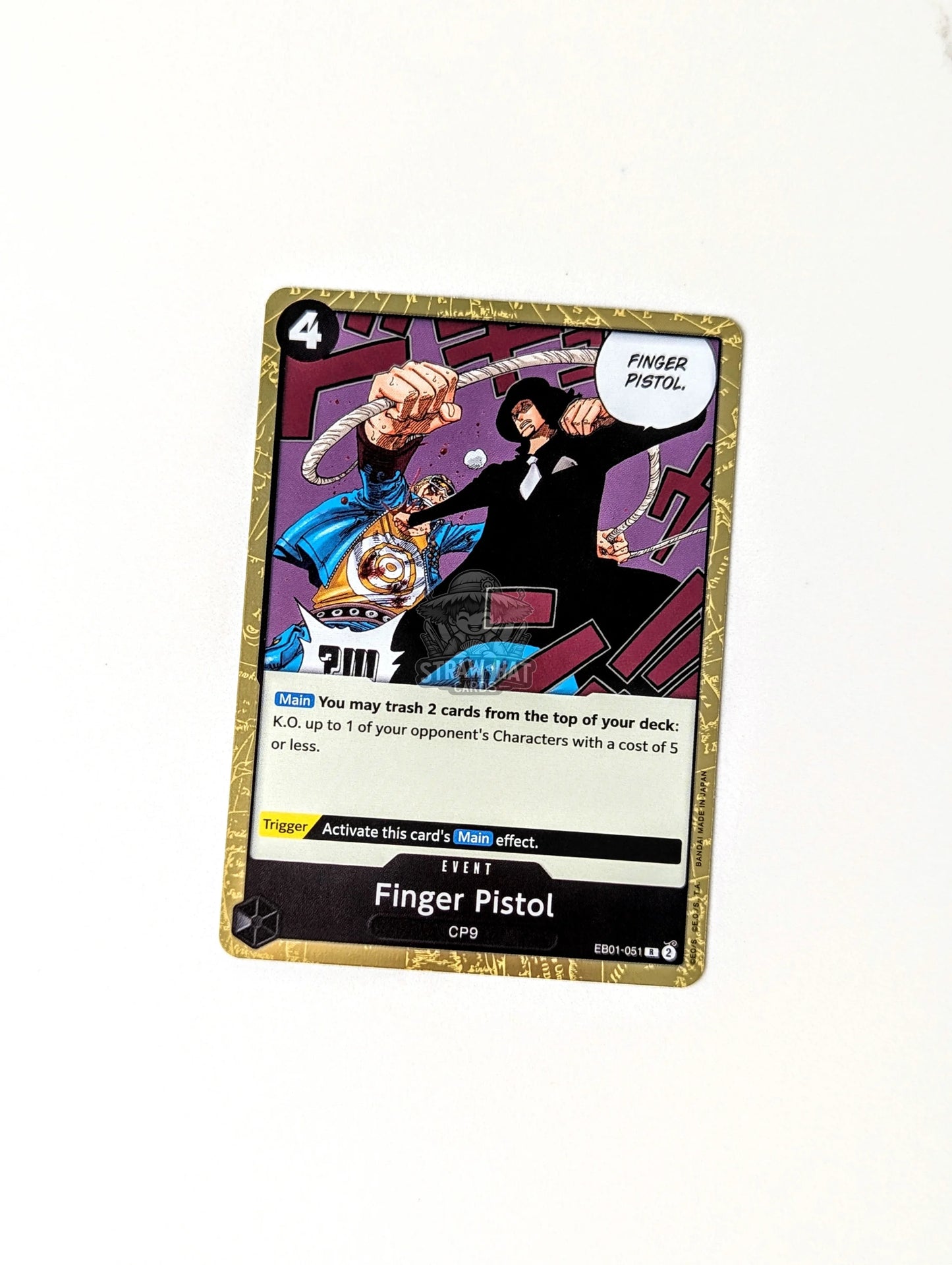 One Piece Eb01 Memorial Collection Finger Pistol Eb01-051 R Card [Eng 🏴󠁧󠁢󠁥󠁮󠁧󠁿] Trading Card