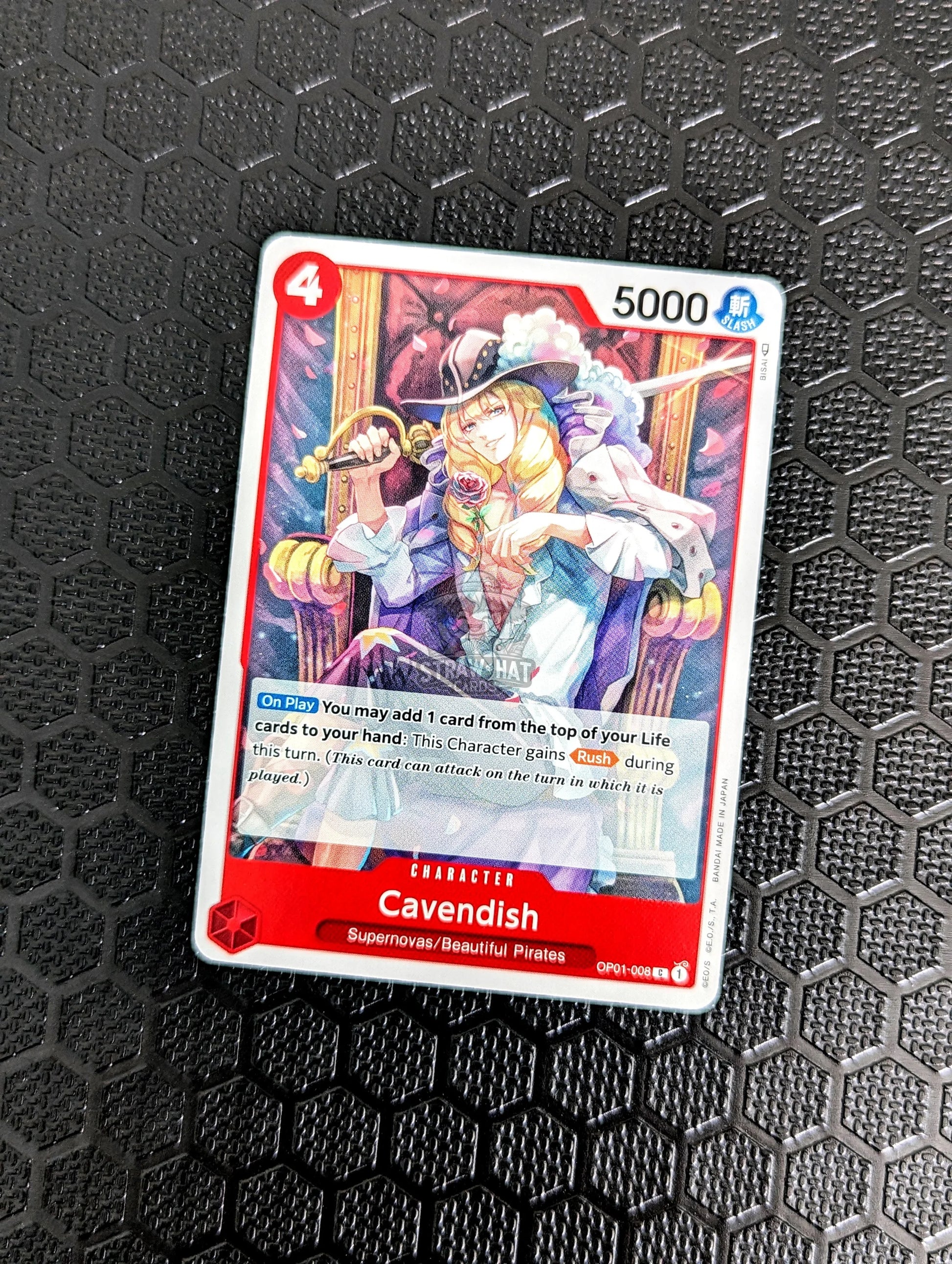 One Piece Op01 Romance Dawn Cavendish Op01-008 C Card [Eng 🏴󠁧󠁢󠁥󠁮󠁧󠁿] Trading Card