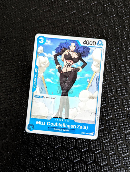 One Piece Op01 Romance Dawn Miss Doublefinger(Zala) Op01-080 C Card [Eng 🏴󠁧󠁢󠁥󠁮󠁧󠁿] Trading Card