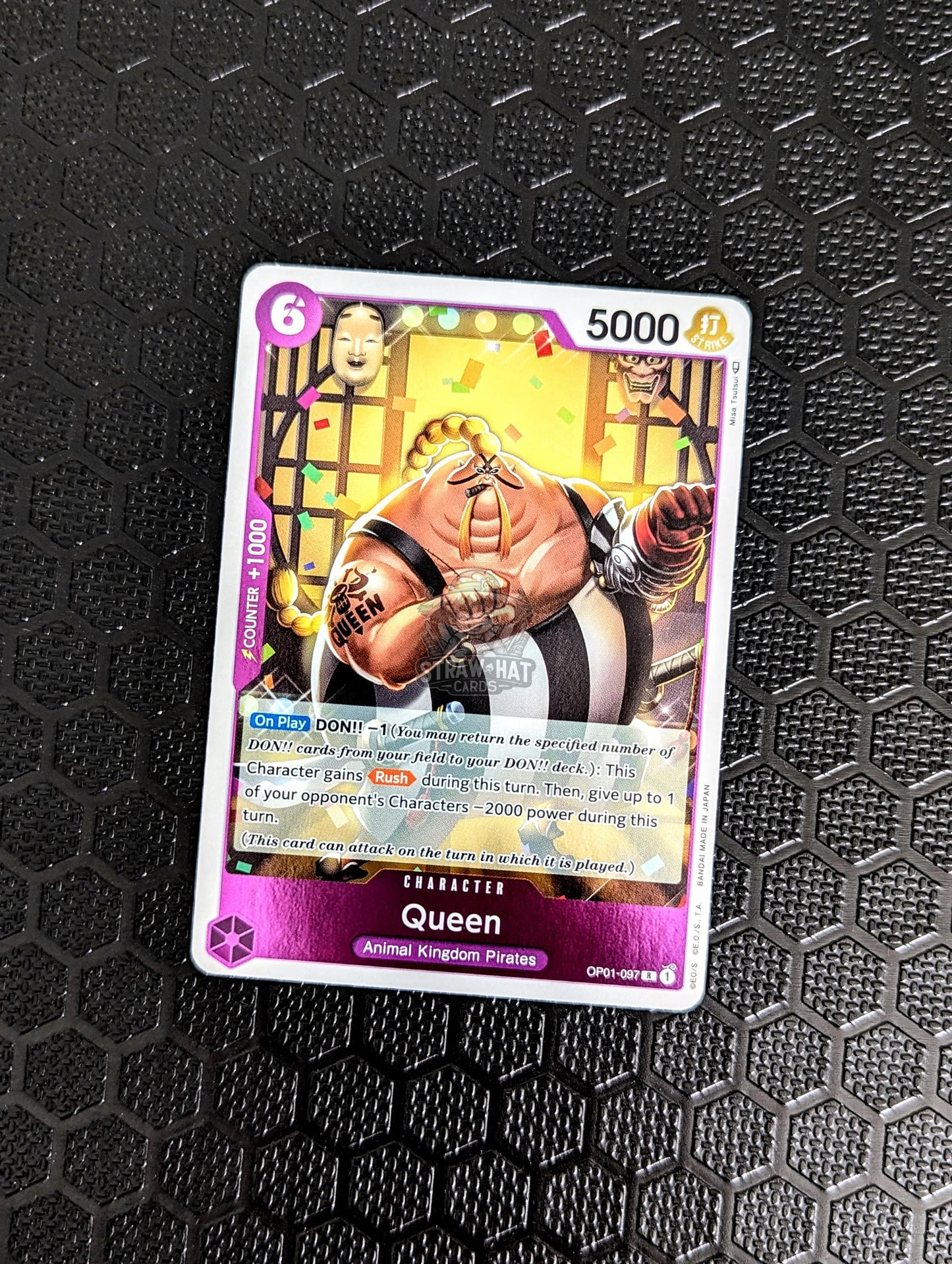 One Piece Op01 Romance Dawn Queen Op01-097 R Card [Eng 🏴󠁧󠁢󠁥󠁮󠁧󠁿] Trading Card