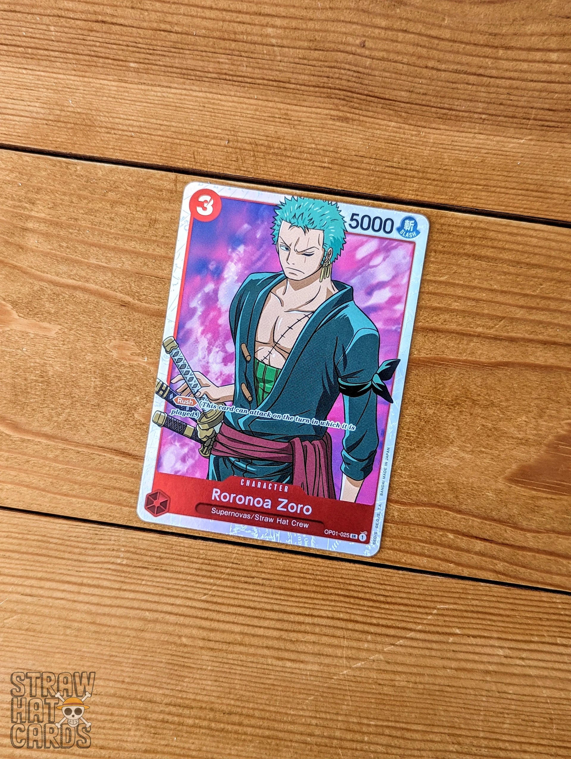 Roronoa Zoro OP01-025 Romance Dawn One Piece Card Japanese