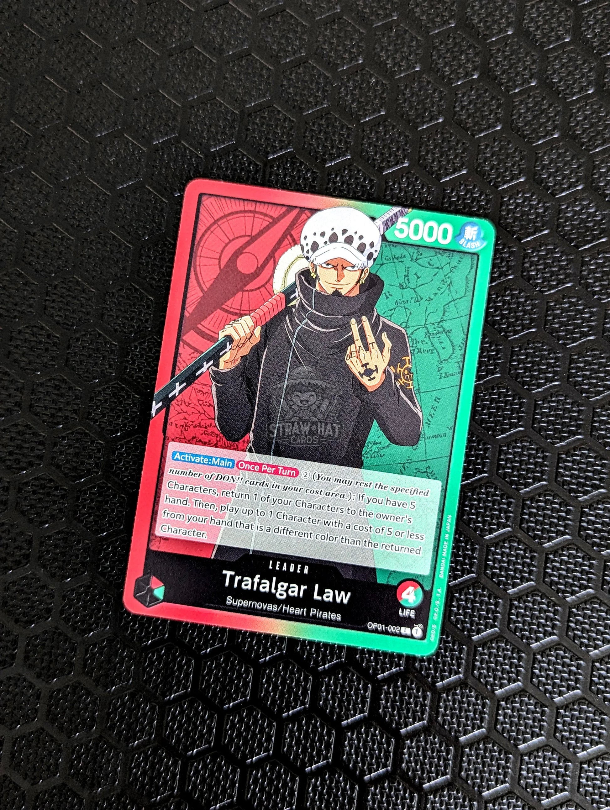 One Piece Op01 Romance Dawn Trafalgar Law Op01-002 L Card [Eng 🏴󠁧󠁢󠁥󠁮󠁧󠁿] Trading Card