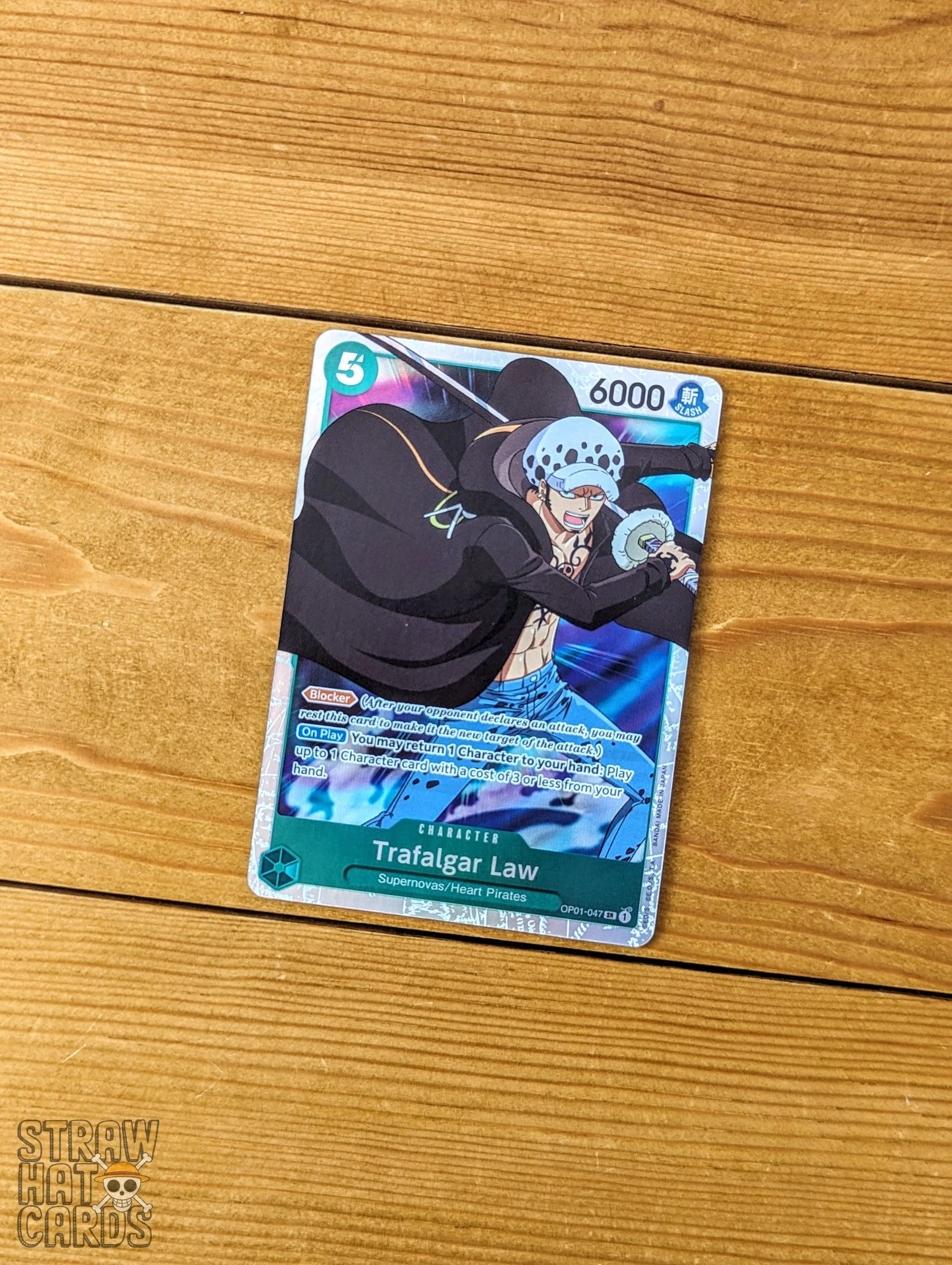 One Piece Op01 Romance Dawn Trafalgar Law Op01-047 Sr [Eng ] Trading Card