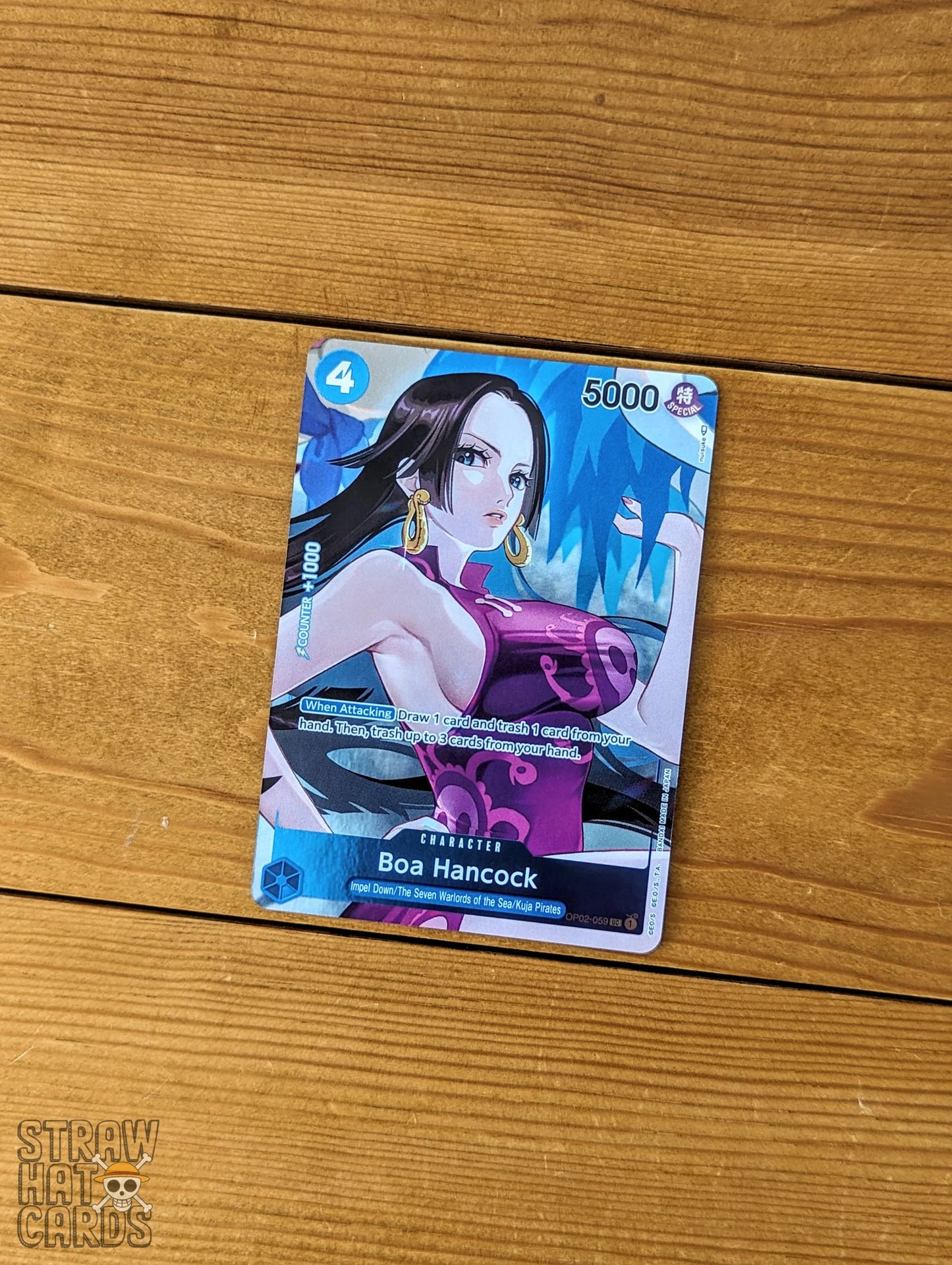 One Piece Op02 Paramount War Boa Hancock Op02-059 Box Topper Uc Card [Eng ] Trading Card