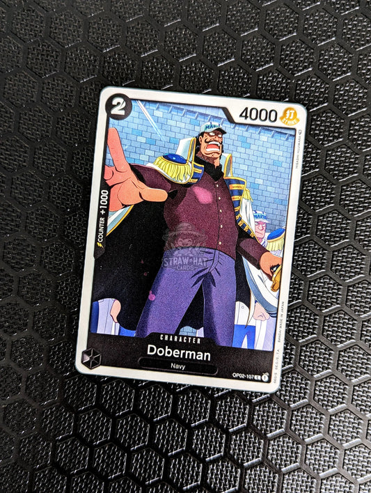 One Piece Op02 Paramount War Doberman Op02-107 C Card [Eng 🏴󠁧󠁢󠁥󠁮󠁧󠁿] Trading Card