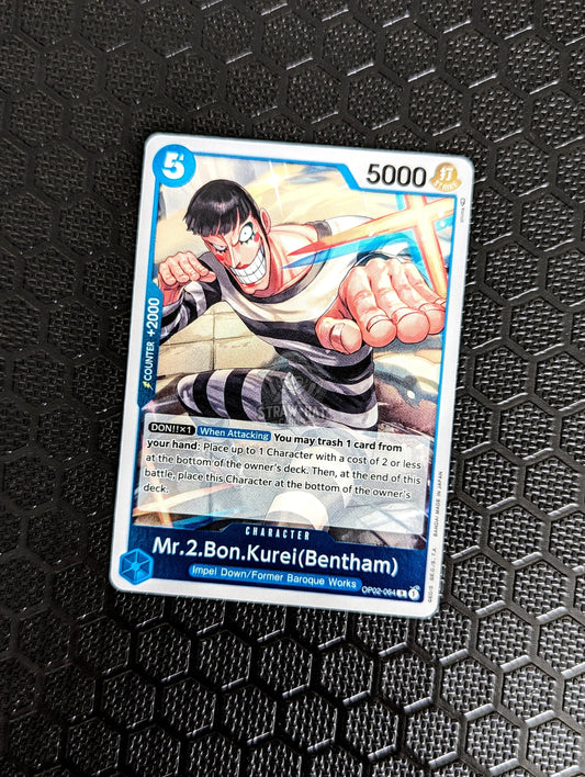 One Piece Op02 Paramount War Mr.2.Bon.kurei (Bentham) Op02-064 R Card [Eng 🏴󠁧󠁢󠁥󠁮󠁧󠁿] Trading Card