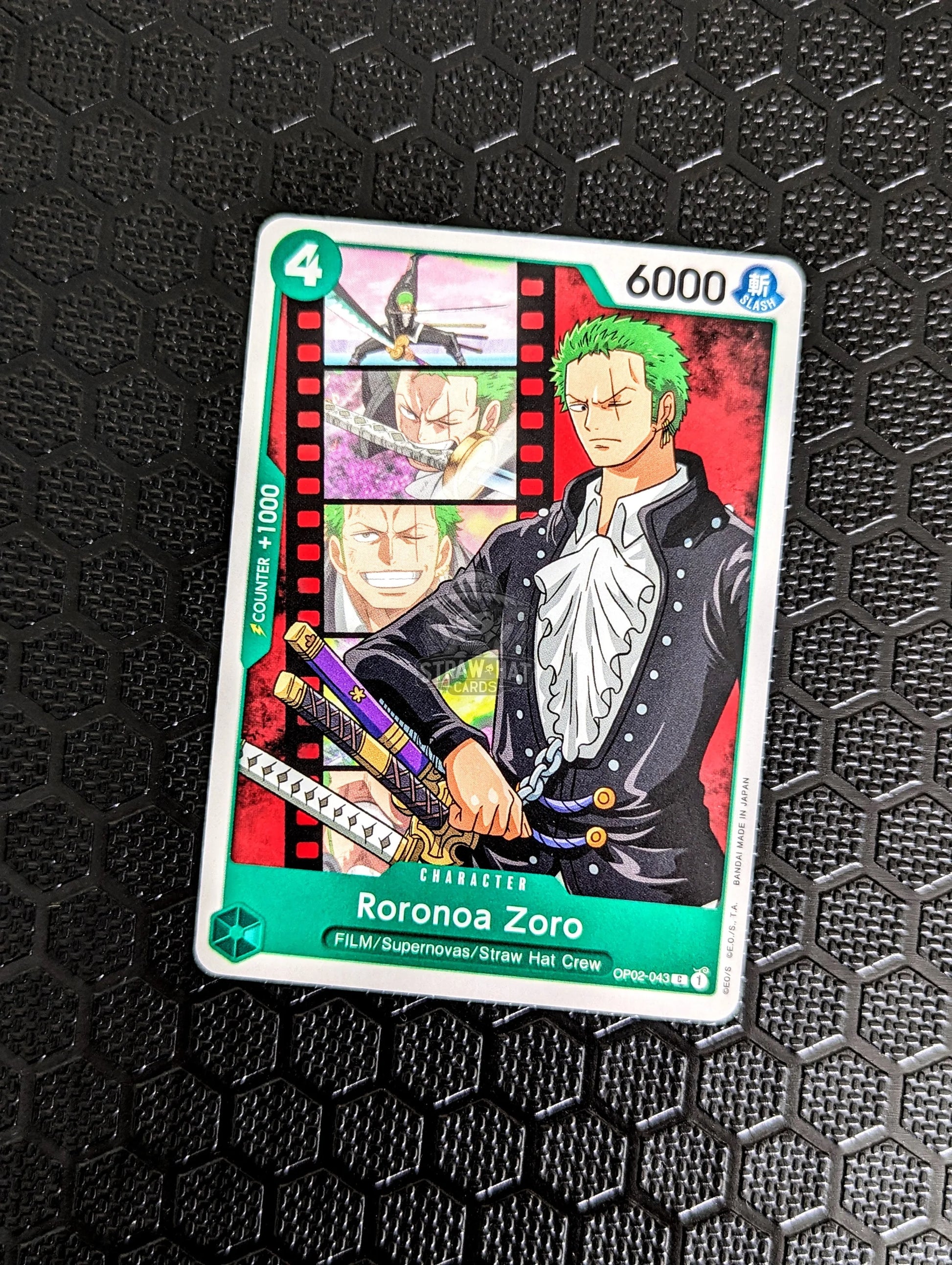 One Piece Op02 Paramount War Roronoa Zoro Op02-043 C Card [Eng 🏴󠁧󠁢󠁥󠁮󠁧󠁿] Trading Card