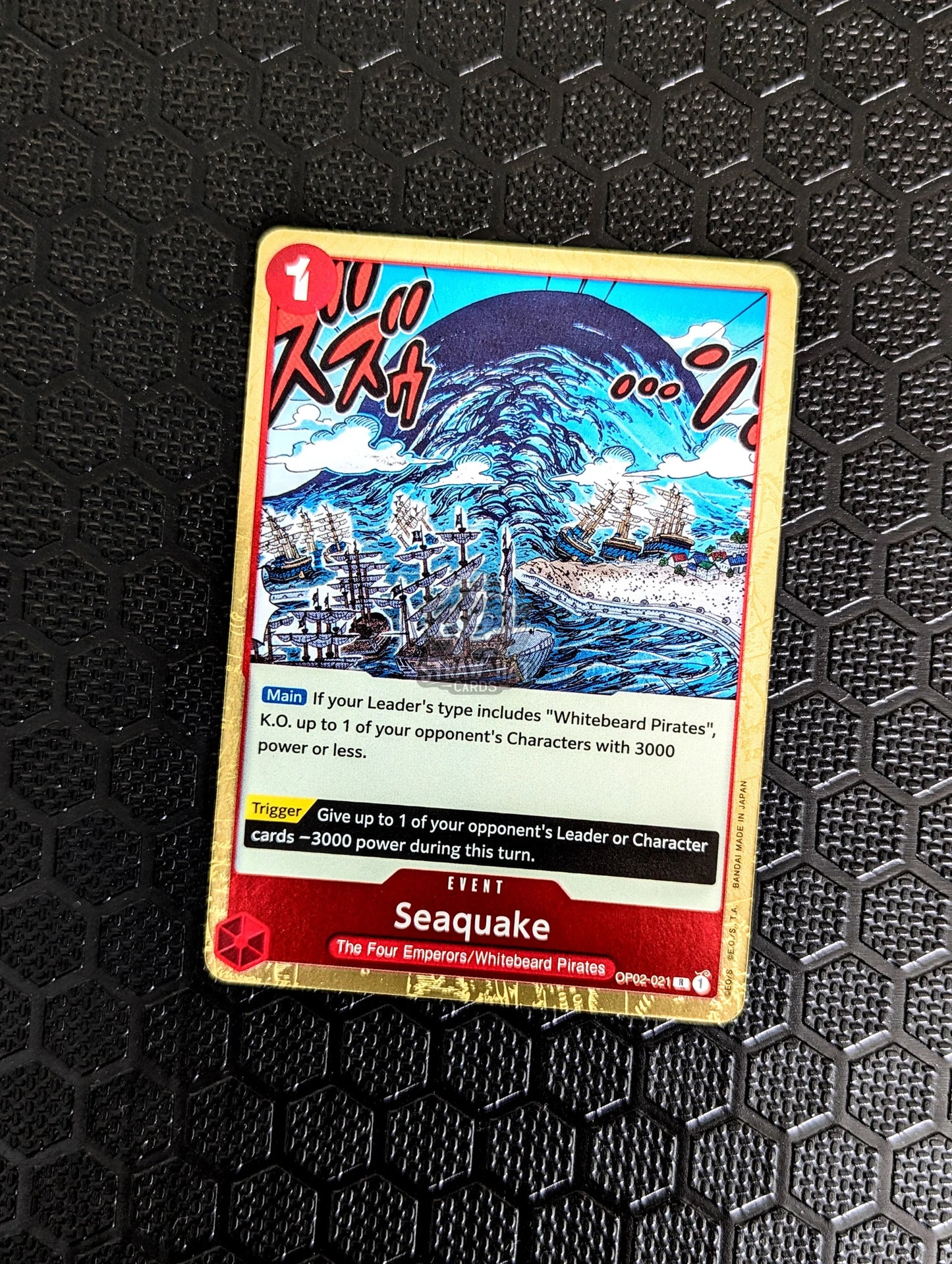 One Piece Op02 Paramount War Seaquake Op02-021 R Card [Eng 🏴󠁧󠁢󠁥󠁮󠁧󠁿] Trading Card