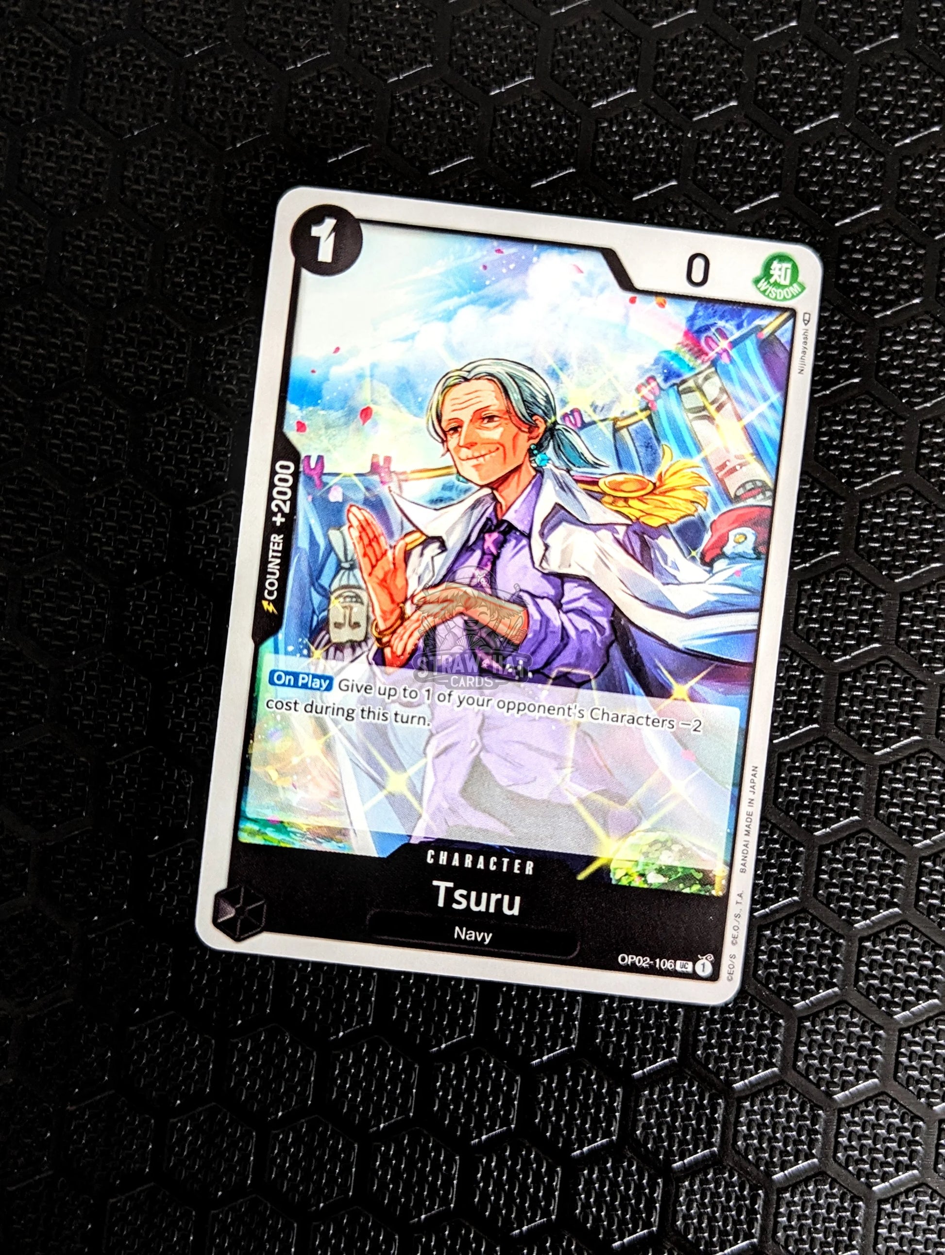 One Piece Op02 Paramount War Tsuru Op02-106 Uc Card [Eng 🏴󠁧󠁢󠁥󠁮󠁧󠁿] Trading Card