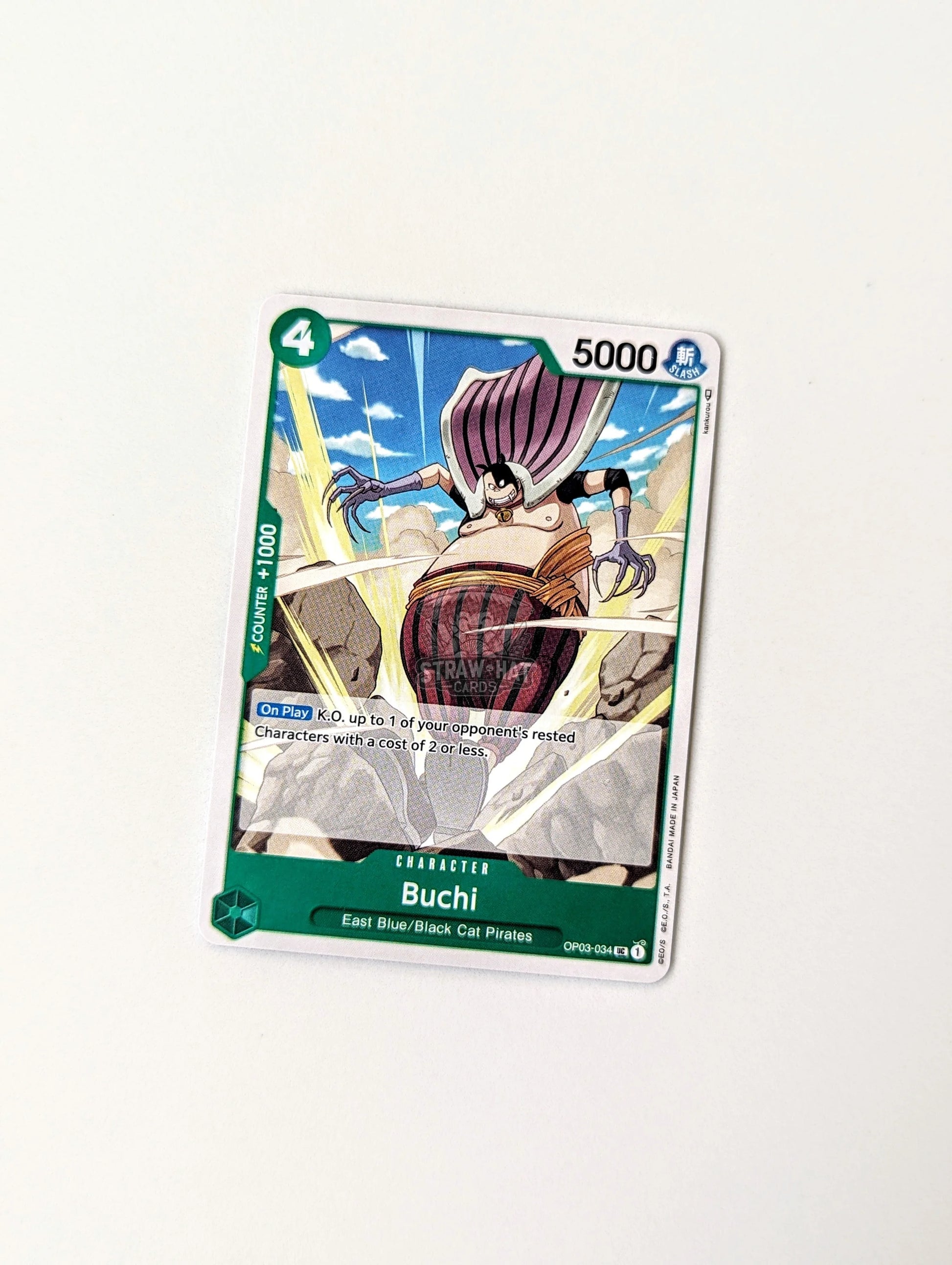 One Piece Op03 Pillars Of Strength Buchi Op03-034 Uc Card [Eng 🏴󠁧󠁢󠁥󠁮󠁧󠁿] Trading Card