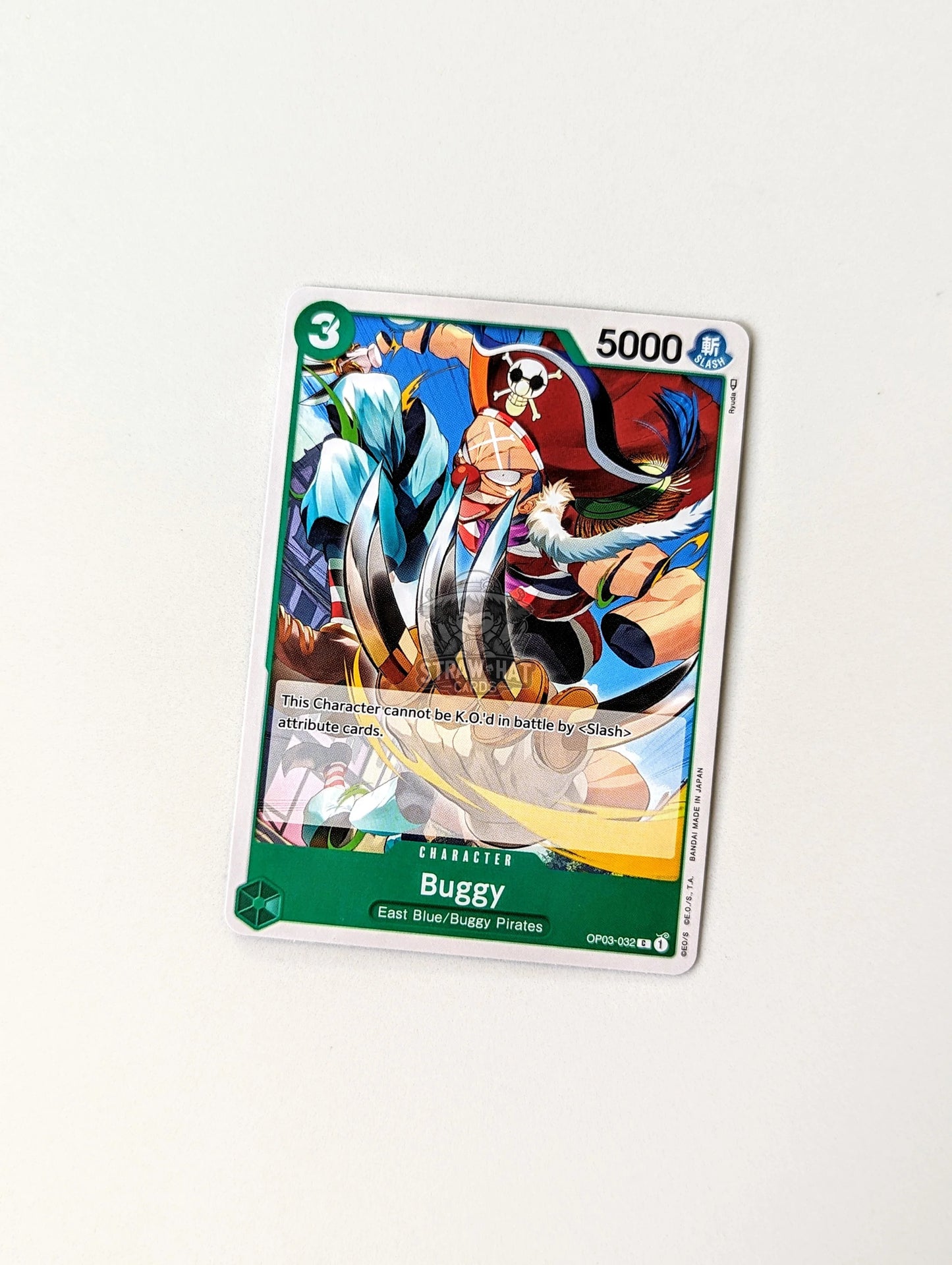 One Piece Op03 Pillars Of Strength Buggy Op03-032 C Card [Eng 🏴󠁧󠁢󠁥󠁮󠁧󠁿] Trading Card