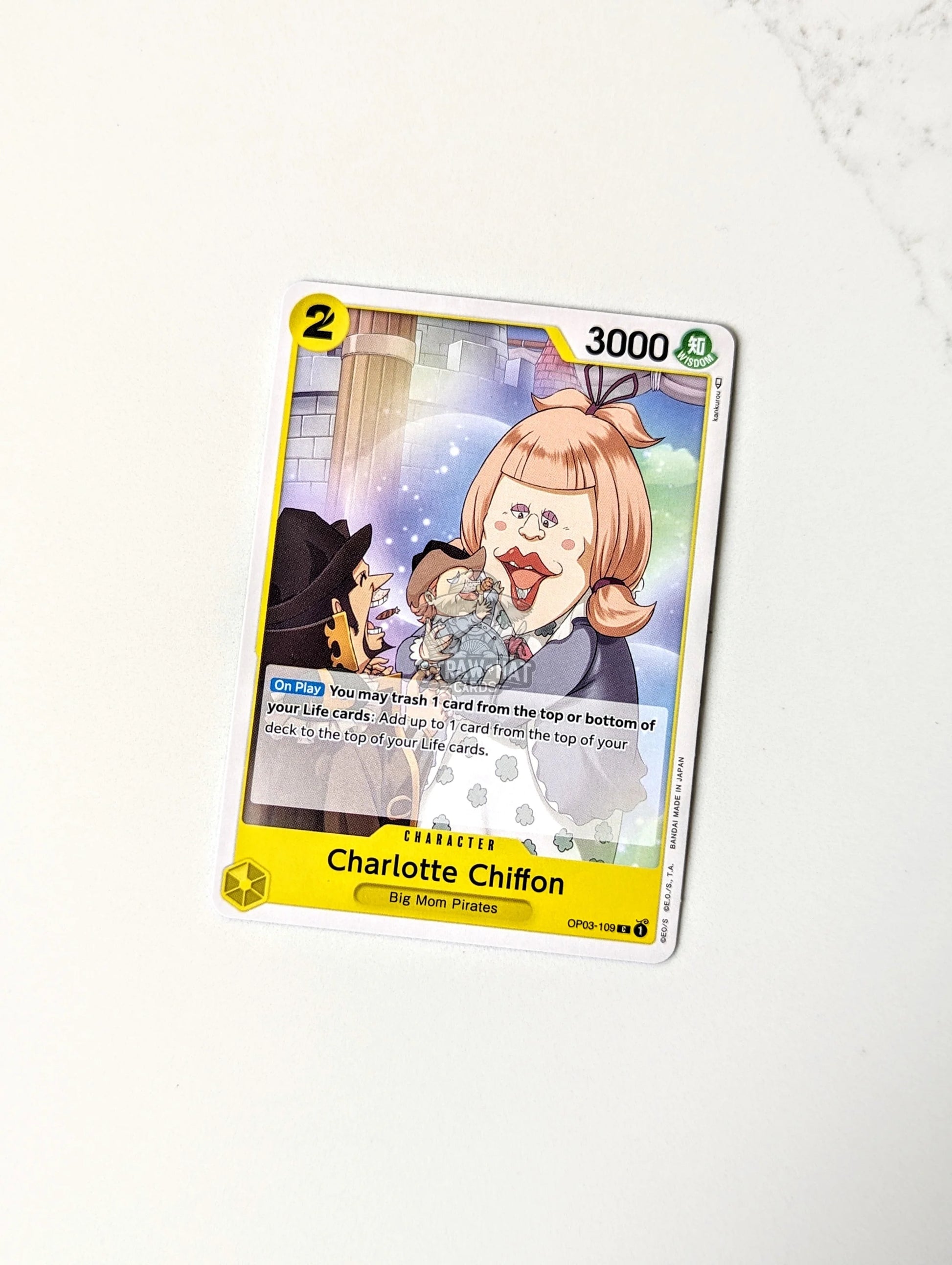 One Piece Op03 Pillars Of Strength Charlotte Chiffon Op03-109 C Card [Eng 🏴󠁧󠁢󠁥󠁮󠁧󠁿] Trading Card