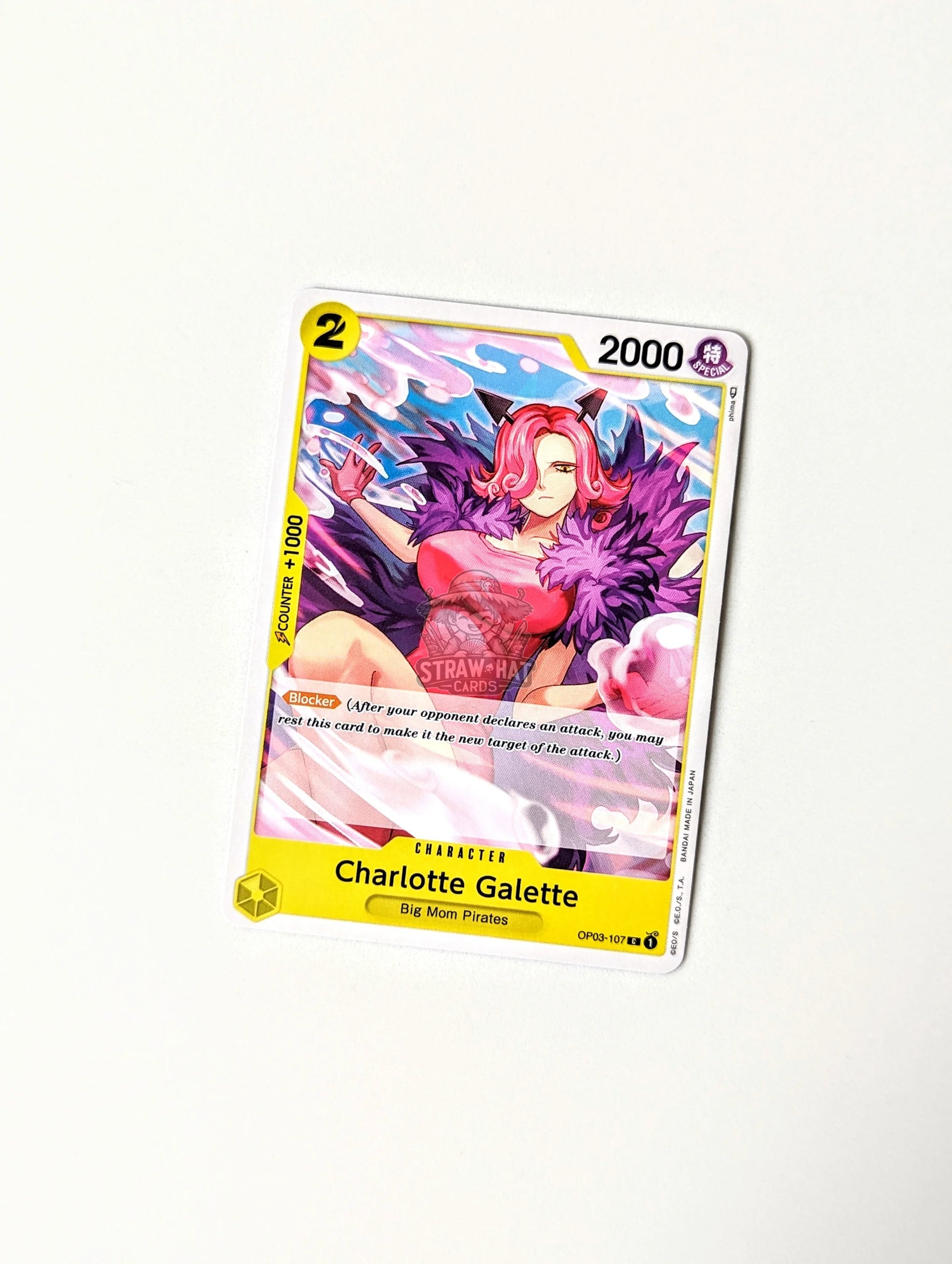 One Piece Op03 Pillars Of Strength Charlotte Galette Op03-107 C Card [Eng 🏴󠁧󠁢󠁥󠁮󠁧󠁿] Trading Card