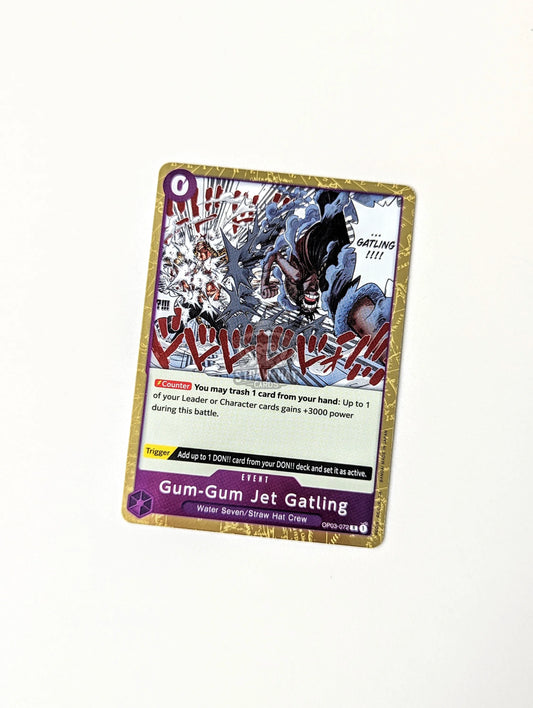 One Piece Op03 Pillars Of Strength Gum-Gum Jet Gatling Op03-072 R Card [Eng 🏴󠁧󠁢󠁥󠁮󠁧󠁿] Trading Card