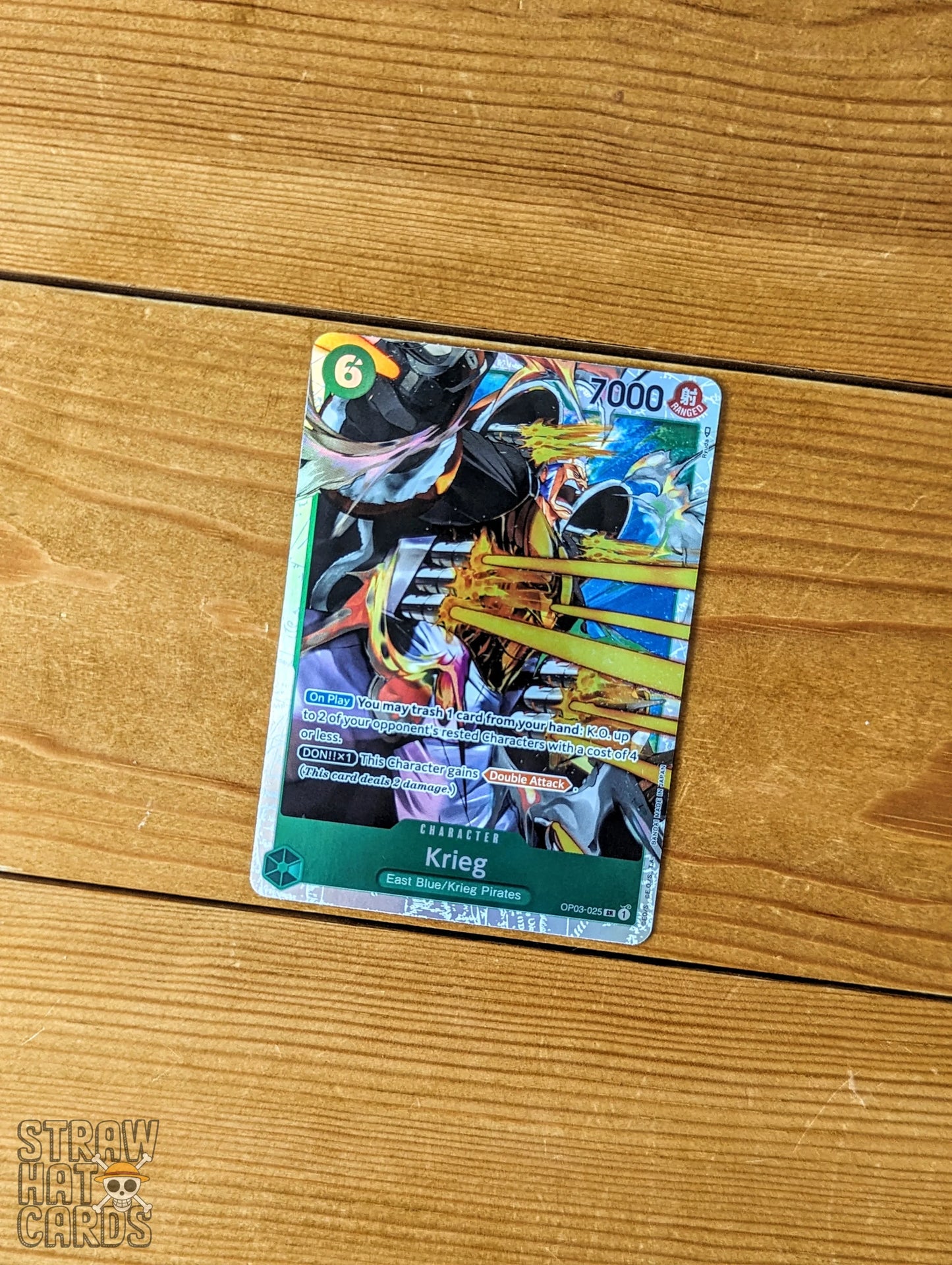 One Piece Op03 Pillars Of Strength Krieg Op03-025 Sr Card [Eng ] Trading Card