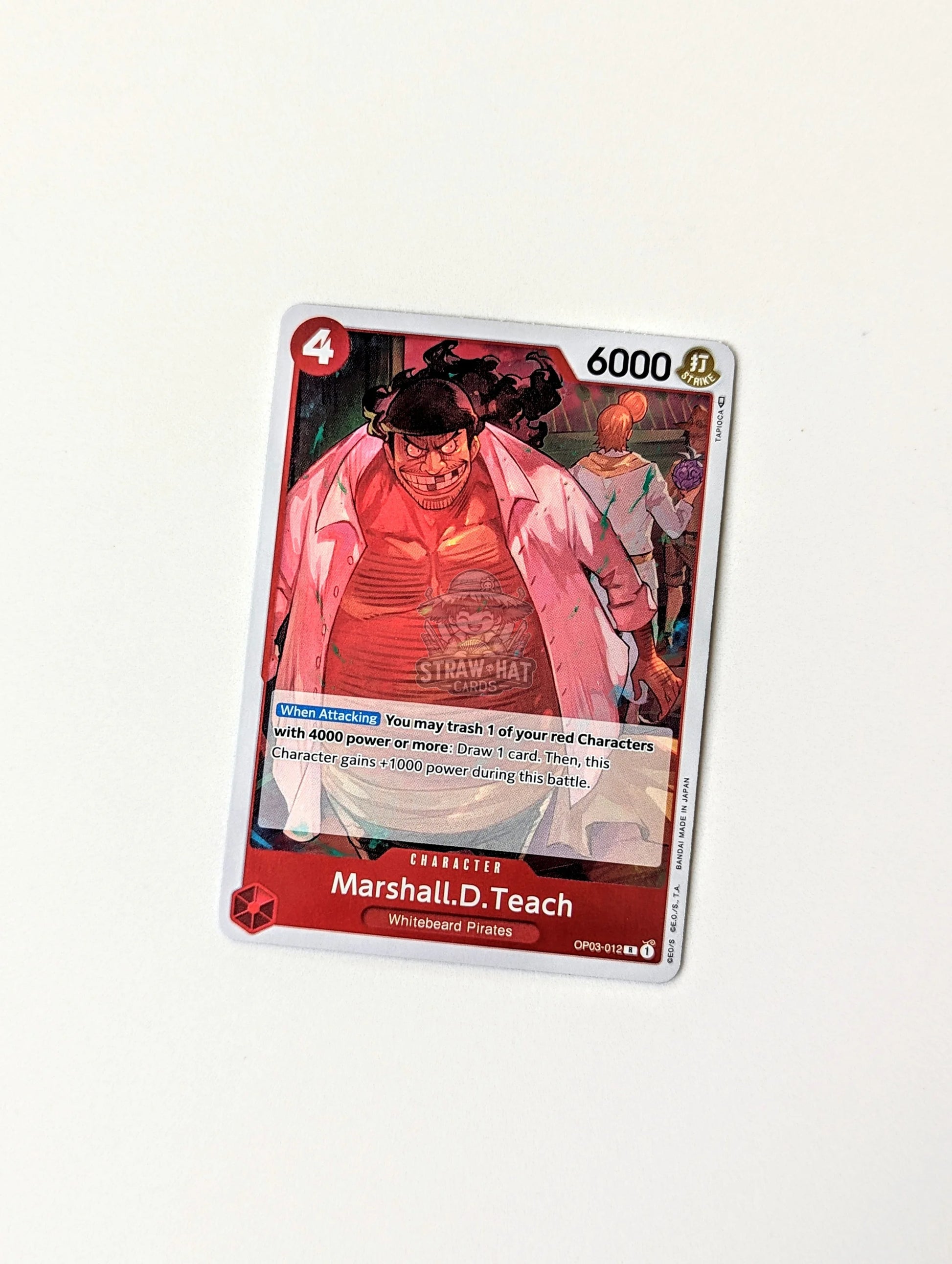 One Piece Op03 Pillars Of Strength Marshall.d.teach Op03-012 R Card [Eng 🏴󠁧󠁢󠁥󠁮󠁧󠁿] Trading Card