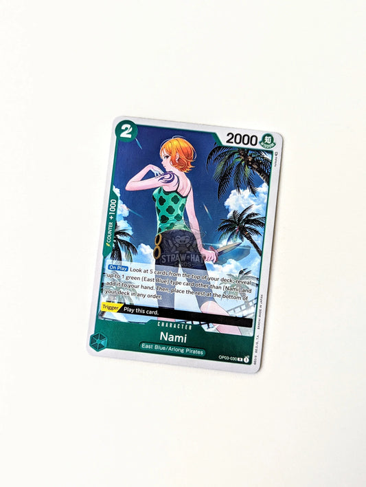 One Piece Op03 Pillars Of Strength Nami Op03-030 R Card [Eng 🏴󠁧󠁢󠁥󠁮󠁧󠁿] Trading Card