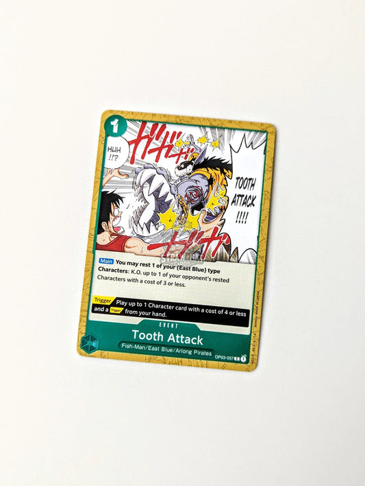 One Piece Op03 Pillars Of Strength Tooth Attack Op03-037 C Card [Eng 🏴󠁧󠁢󠁥󠁮󠁧󠁿] Trading Card