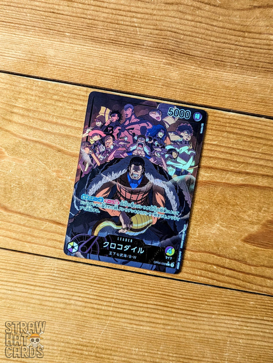 One Piece Op04 Kingdoms Of Intrigue Crocodile Op04-058 L Alt-Art/Parallel Card [Jap ] Trading Card