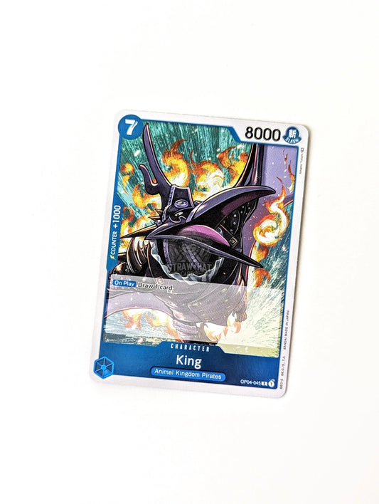 One Piece Op04 Kingdoms Of Intrigue King Op04-045 R Card [Eng 🏴󠁧󠁢󠁥󠁮󠁧󠁿] Trading Card