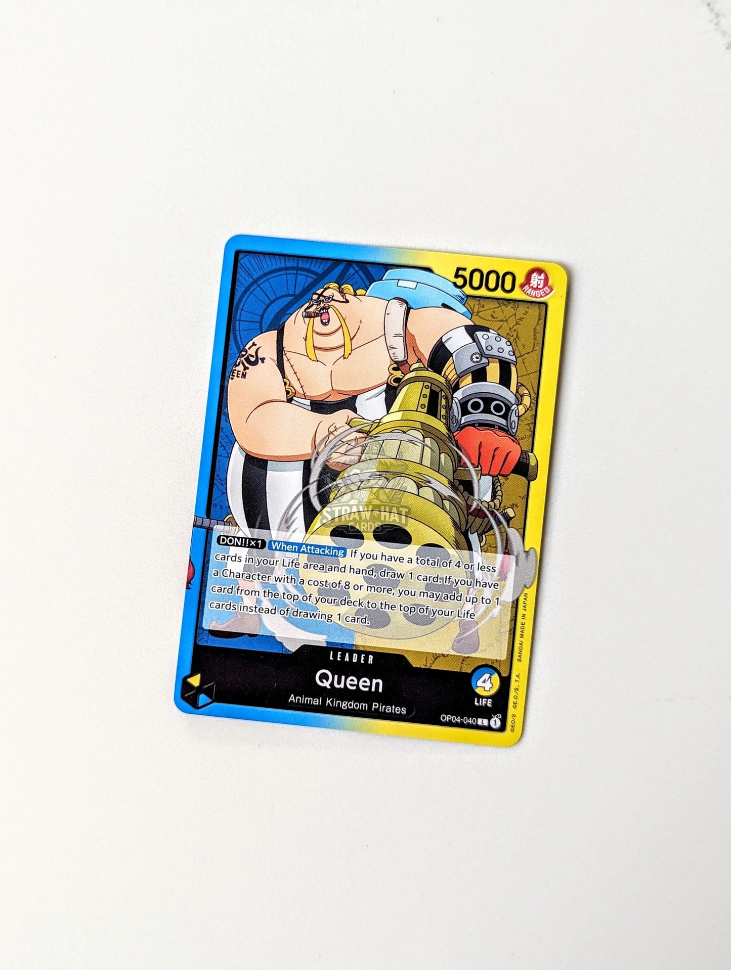 One Piece Op04 Kingdoms Of Intrigue Queen Op04-040 L Card [Eng 🏴󠁧󠁢󠁥󠁮󠁧󠁿] Trading Card