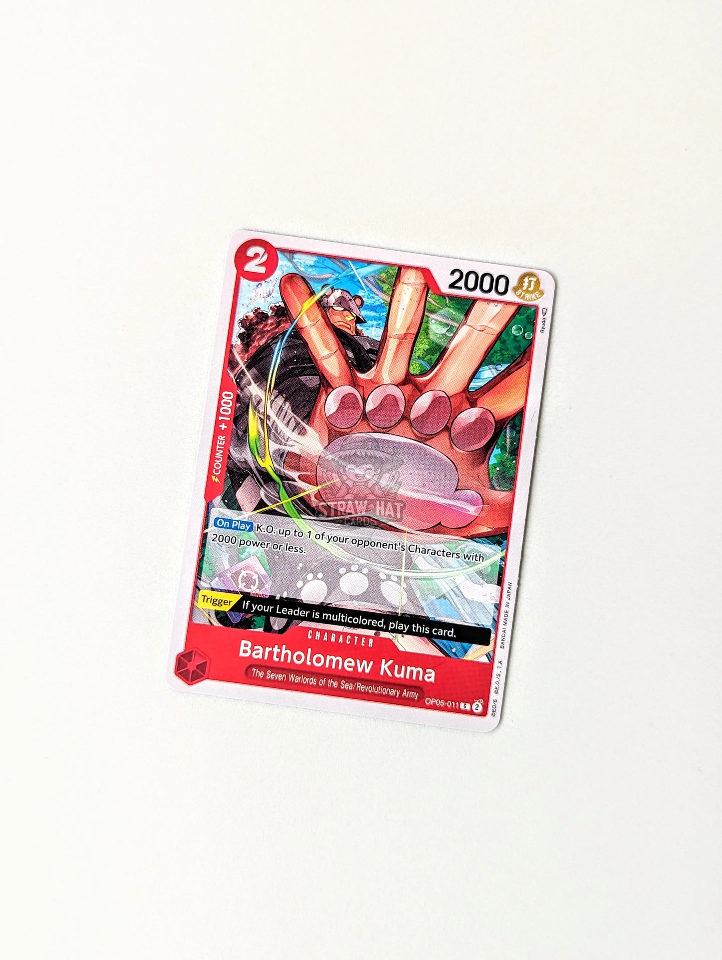 One Piece Op05 Awakening Of The New Era Bartholomew Kuma Op05-011 C Card [Eng 🏴󠁧󠁢󠁥󠁮󠁧󠁿] Trading Card