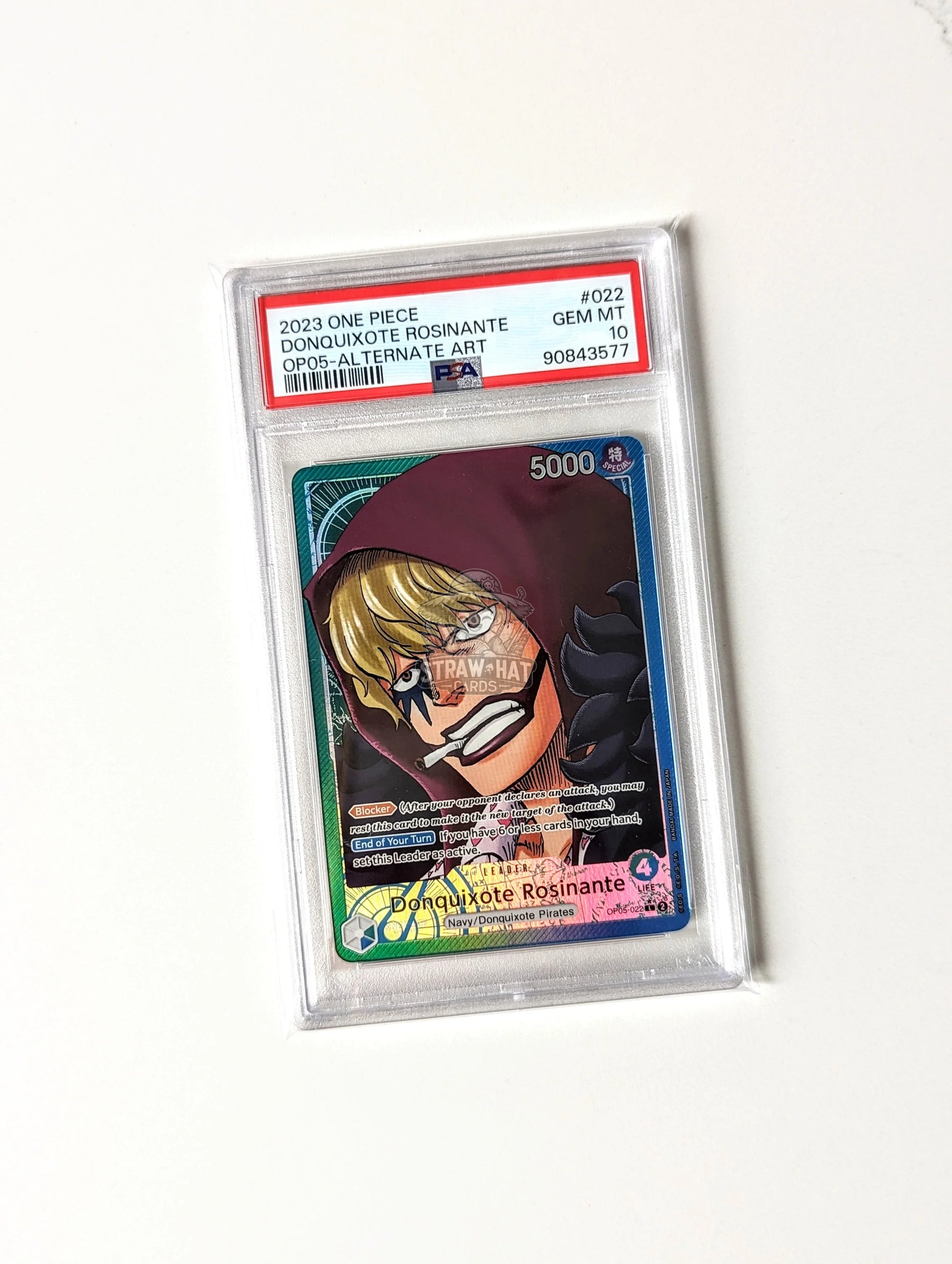 One Piece Op05 Awakening Of The New Era Donquixote Rosinante Op05-022 L Alt-Art/Parallel Card - Psa