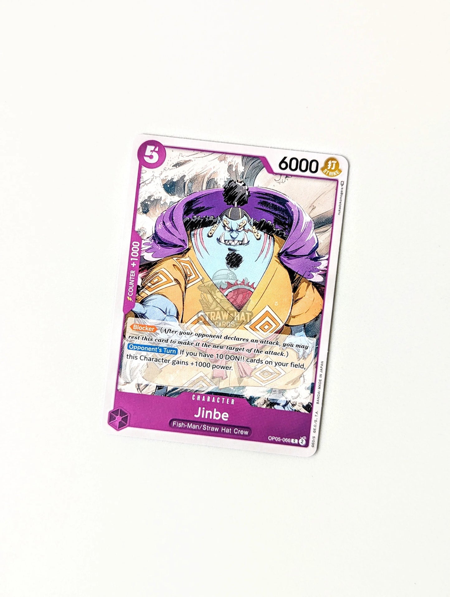 One Piece Op05 Awakening Of The New Era Jinbe Op05-066 C Card [Eng 🏴󠁧󠁢󠁥󠁮󠁧󠁿] Trading Card