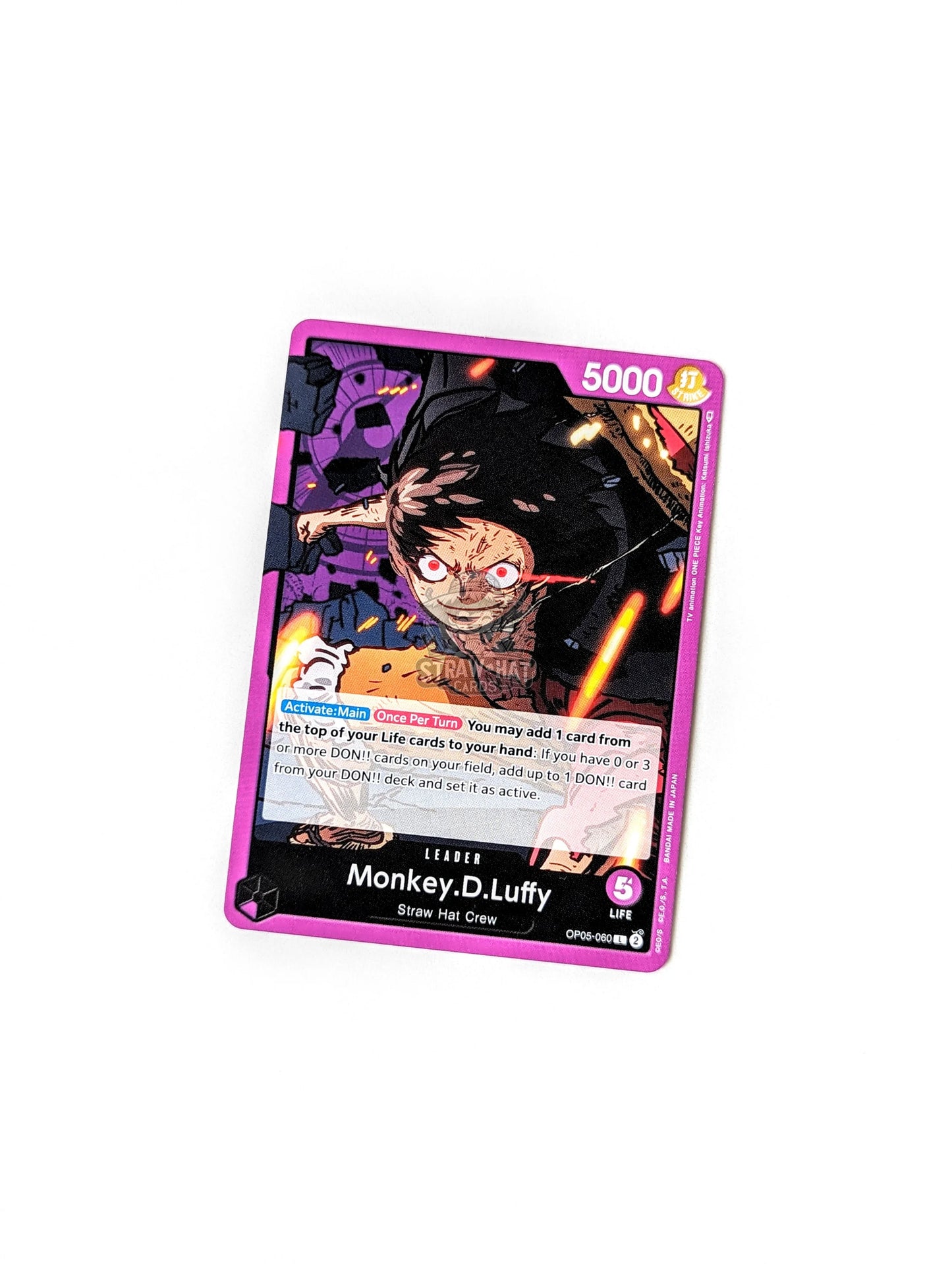 One Piece Op05 Awakening Of The New Era Monkey.d.luffy Op05-060 L Card [Eng 🏴󠁧󠁢󠁥󠁮󠁧󠁿] Trading Card