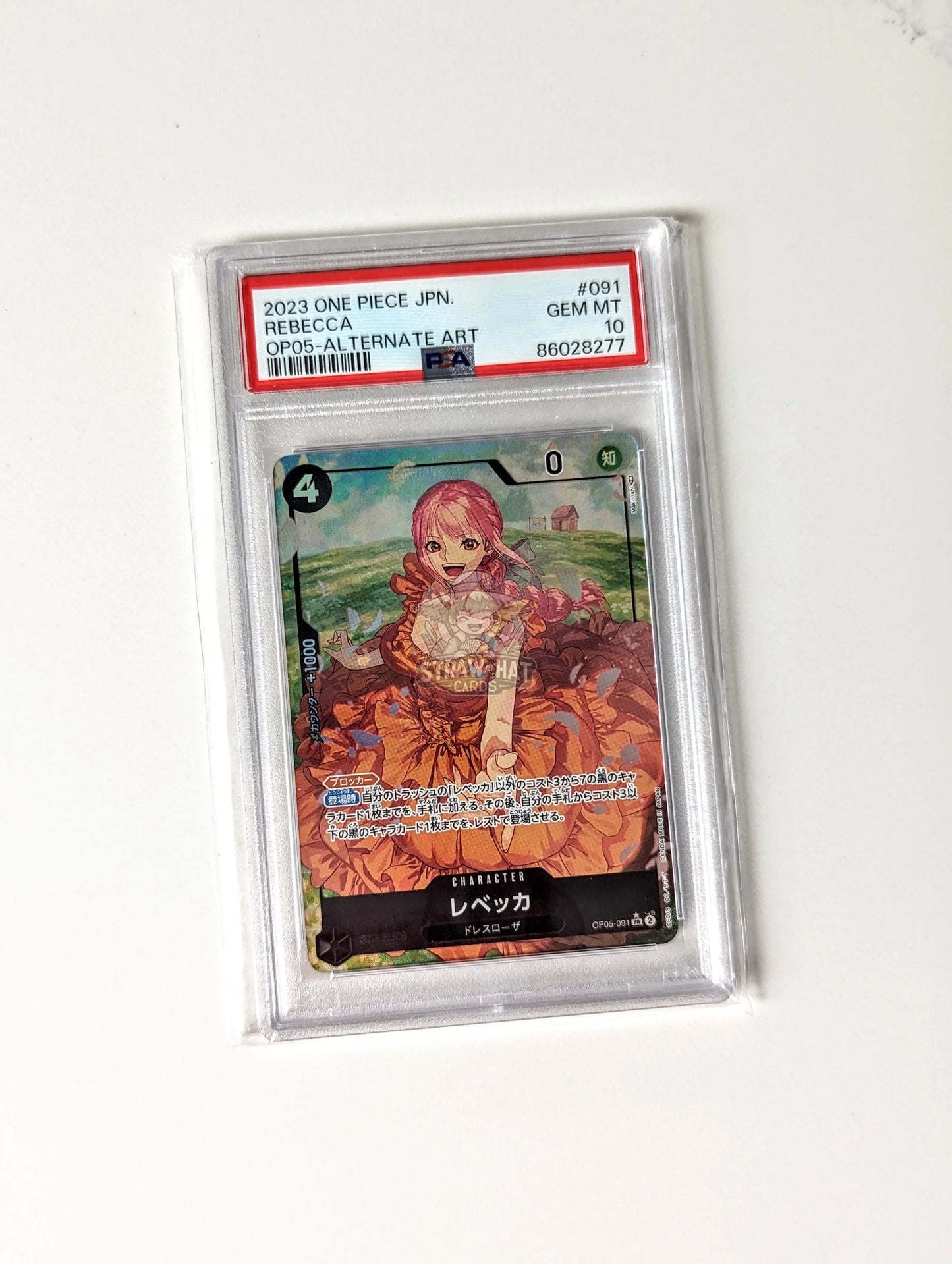 One Piece Op05 Awakening Of The New Era Rebecca Op05-091 Sr Alt-Art/Parallel Card - Psa 10 [Jpn