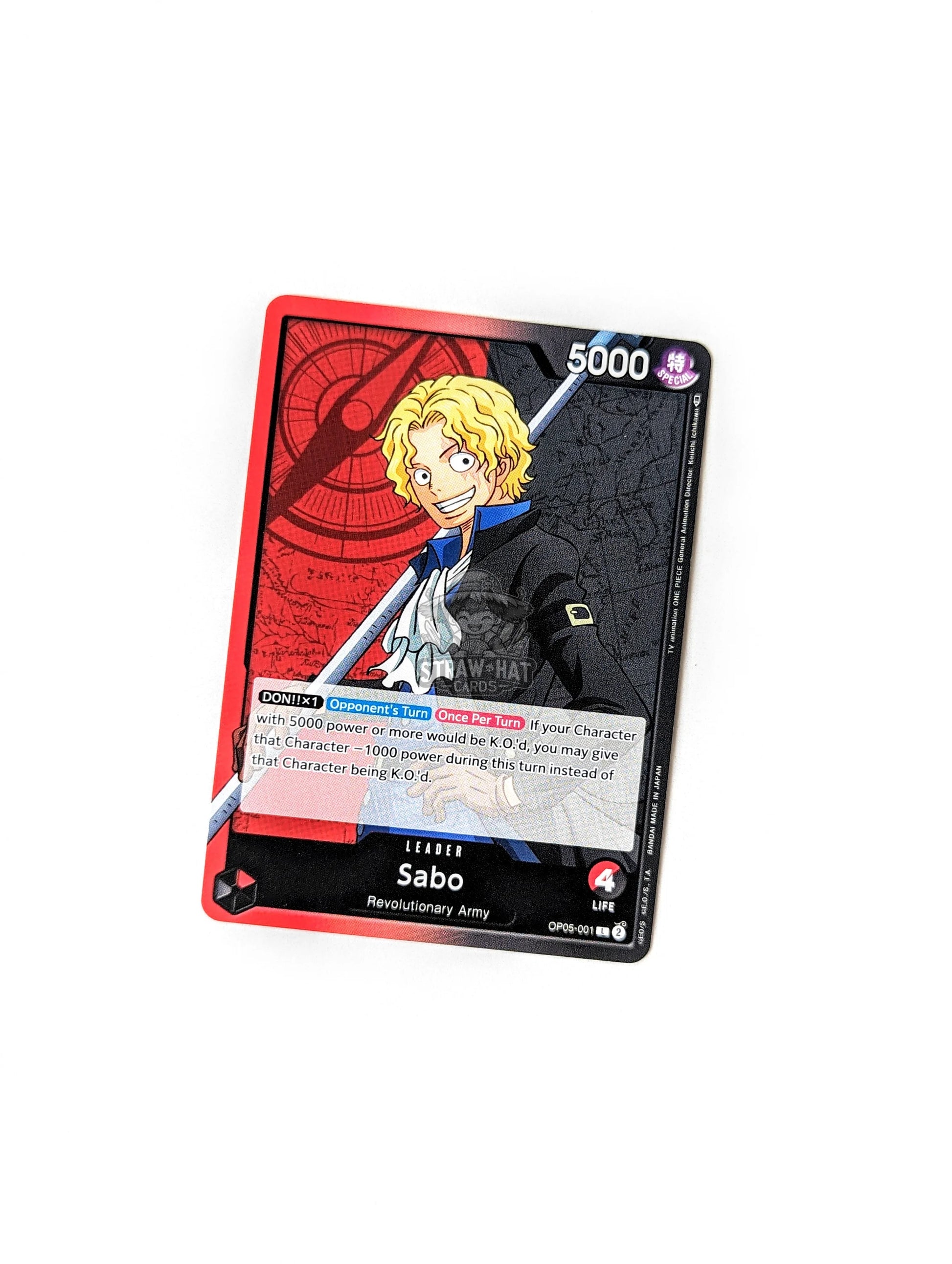 One Piece Op05 Awakening Of The New Era Sabo Op05-001 L Card [Eng 🏴󠁧󠁢󠁥󠁮󠁧󠁿] Trading Card