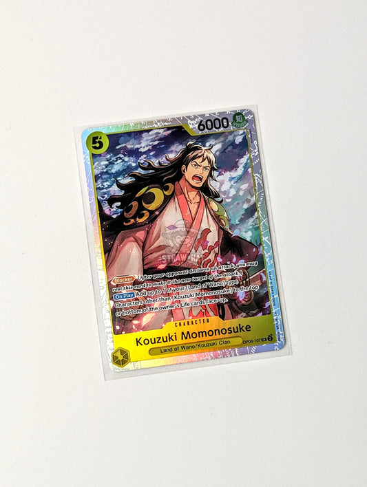 One Piece Op06 Twin Champions Kouzuki Momonosuke Op06-107 Sr Card [Eng 🏴󠁧󠁢󠁥󠁮󠁧󠁿] Trading Card