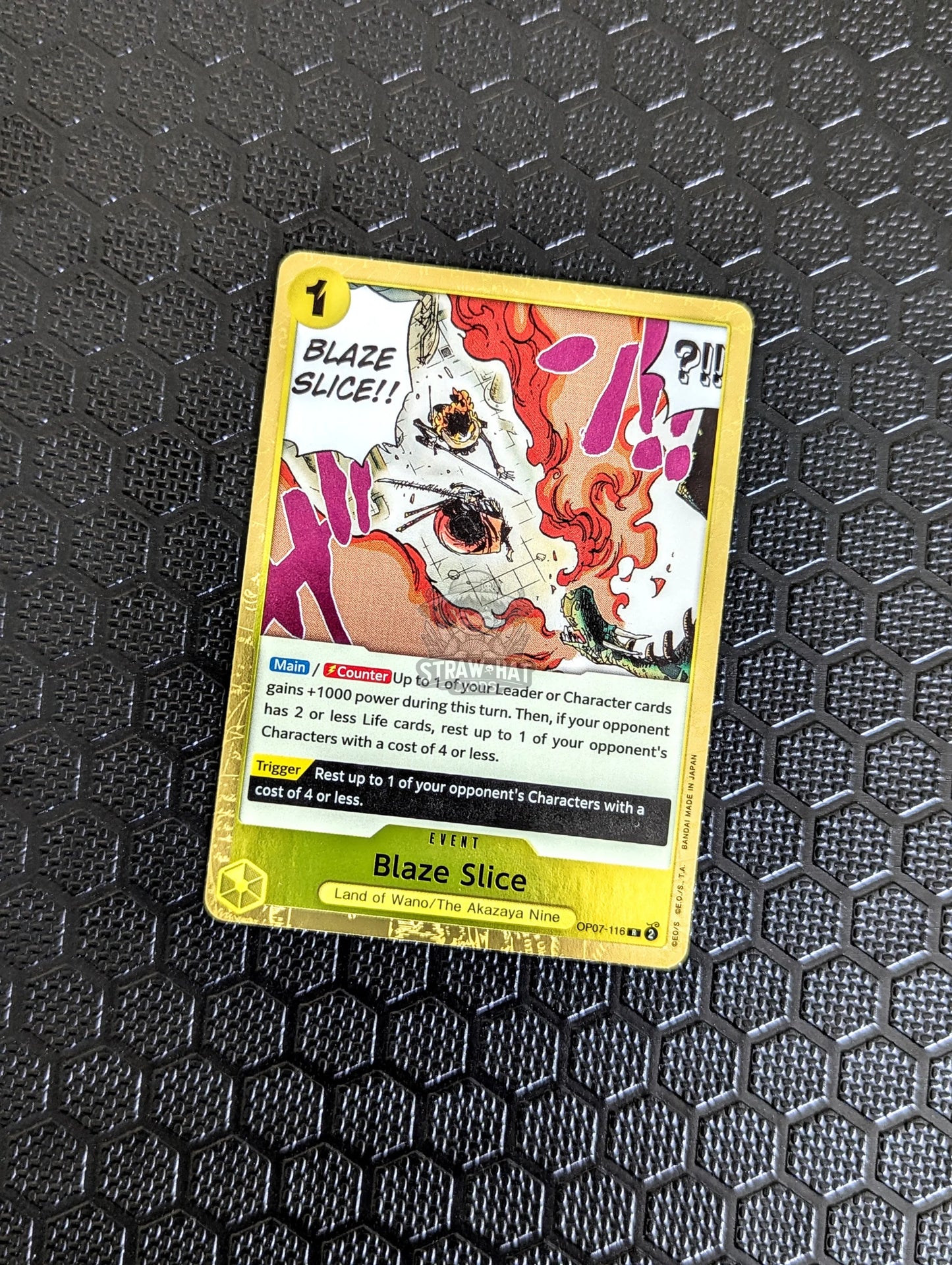 One Piece Op07 500 Years In The Future Blaze Slice Op07-116 R Card [Eng 🏴󠁧󠁢󠁥󠁮󠁧󠁿] Trading Card