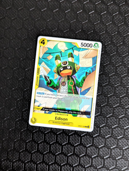 One Piece Op07 500 Years In The Future Edison Op07-100 C Card [Eng 🏴󠁧󠁢󠁥󠁮󠁧󠁿] Trading Card