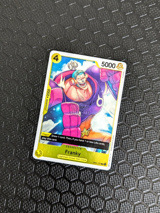 One Piece Op07 500 Years In The Future Franky Op07-107 R Card [Eng 🏴󠁧󠁢󠁥󠁮󠁧󠁿] Trading Card