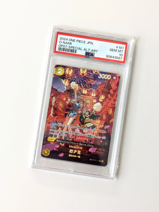 One Piece Op07 500 Years In The Future O-Nami Sp Op06-101 R Alt-Art/Parallel Card - Psa 10 [Jpn