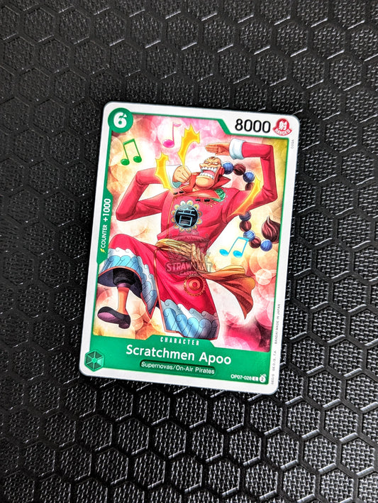 One Piece Op07 500 Years In The Future Scratchmen Apoo Op07-028 C Card [Eng 🏴󠁧󠁢󠁥󠁮󠁧󠁿] Trading Card