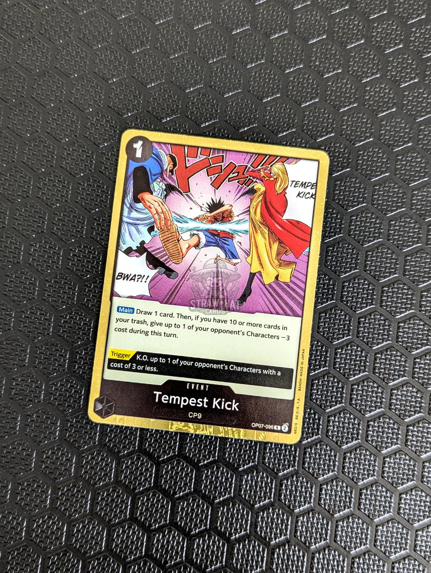 One Piece Op07 500 Years In The Future Tempest Kick Op07-096 R Card [Eng 🏴󠁧󠁢󠁥󠁮󠁧󠁿] Trading Card