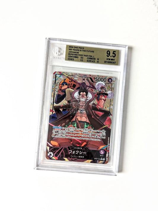 One Piece Op07 500 Years Into The Future Foxy Op07-059 L Alt-Art/Parallel - Bgs 9.5 Gem Mint [Jpn