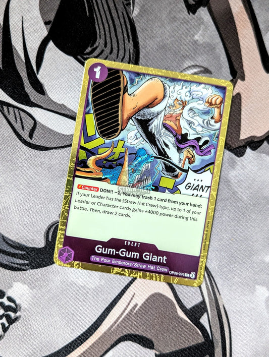 One Piece Op09 Emperors In The New World Gum-Gum Giant Op09-078 R Foil Card [Eng