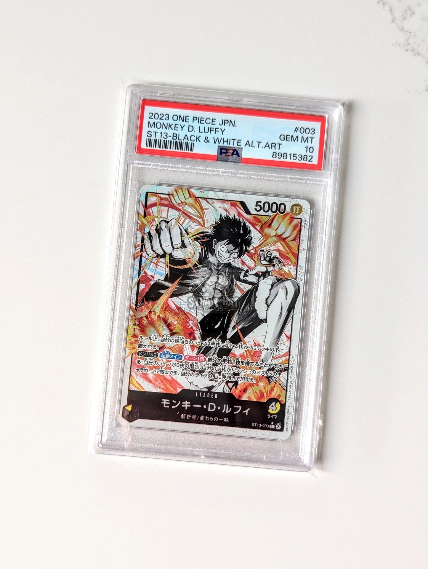 One Piece Ultra Deck: The Three Brothers Monkey.d.luffy St13-003 L Alt-Art/Parallel - Psa 10 [Jpn