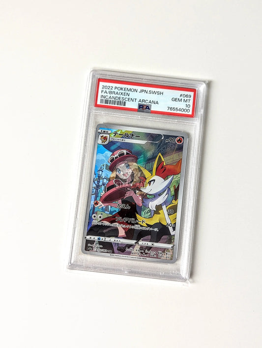 Pokemon Braixen S11A Incandescent Arcana 069/068 Chr - Psa 10 [Jpn 🇯🇵] Trading Card